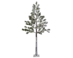 Sapin lumineux enneigé à 96 LED blanc chaud pour extérieur - Ø 70 x H 180 cm