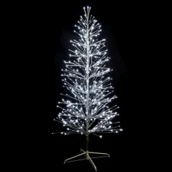 Sapin lumineux LED branches à lumière blanc pétillant sur secteur - 1,80 m