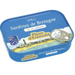 Sardines au naturel.135 g PHARE D'ECKMÜHL