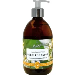 Savon liquide bio en flacon pompe Tadé Néroli de Capri - 500 ml