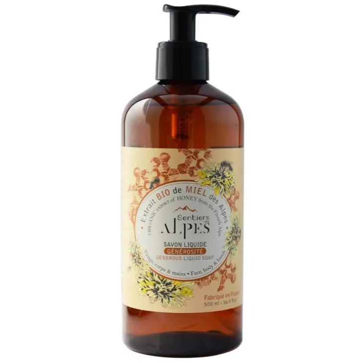 Savon liquide Sentiers des Alpes miel 500 ml
