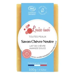 Savon solide "Chèvre neutre" huile d'amande douce et lait de chèvre sans huile essentielle - 100g