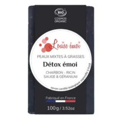 Savon solide "Détox émoi" huile de ricin et charbon - 100g