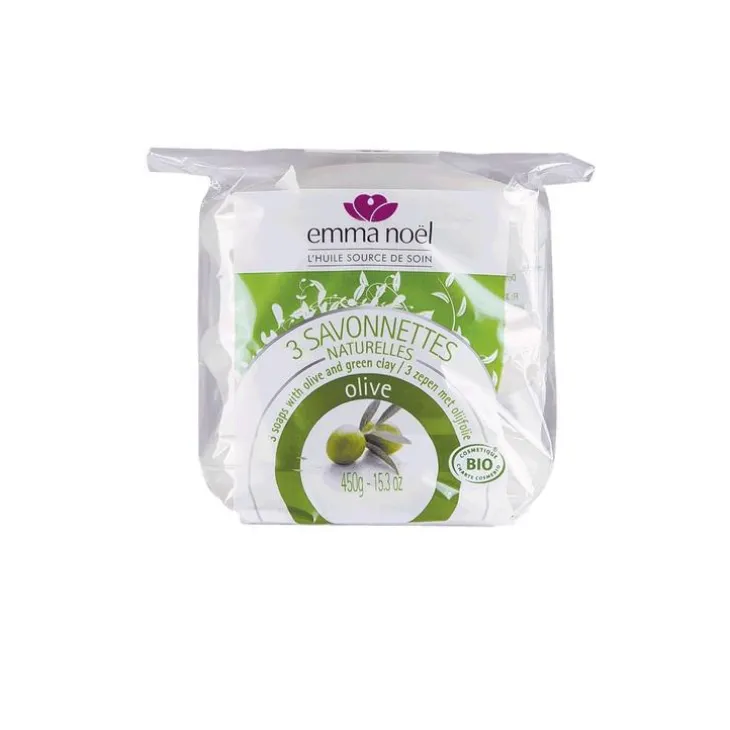 Savonnettes à l’huile d’olive bio en sachets de 3 x 150 g