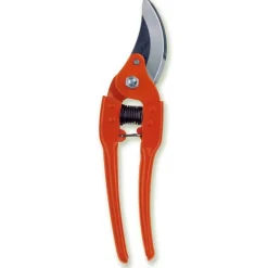 Sécateur professionnel acier embouti et tête étroite orange – 23 cm