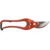 Sécateur professionnel fer forgé et tête large orange - 23 cm
