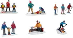 Scénette avec figurine pour village de Noël Lemax Vail village Personnage