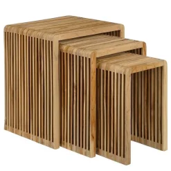 Sellette en bois recyclé Yonker moyen modèle - 45 x 34 x 34 cm