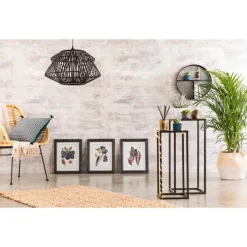 Sellette goa noir grand modèle 30 x 30 x 70 cm