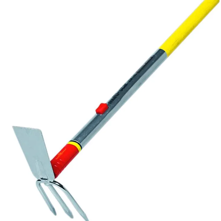 Serfouette 3 dents coloris métal 8 cm