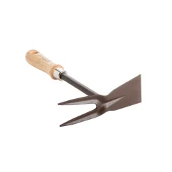 Serfouette à fleurs Panne + Fourche marron