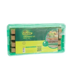 Serre avec plaque de culture coloris marron 6x6 cm