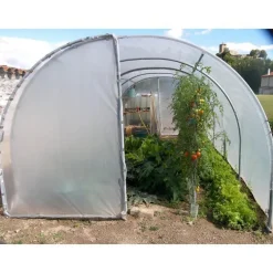 Serre de jardin en plastique transparente 1 porte 9m² - 3 x 3 m
