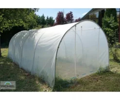 Serre tunnel pieds droits, 2 portes zippées, SERRES RICHEL - 18m²