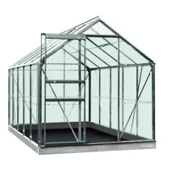 Serre verre 6,2 m² en aluminium