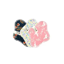 Serviette hygiénique lavable en coton bio Alterosac taille S – 15,5 x 19,5 cm