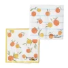 Serviettes en papier blanc motif fruits x 20 - 16,5 x 16,5 cm