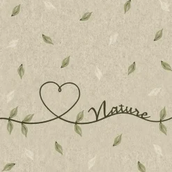 Serviettes en papier recyclé 2 plis x 25 Love of nature - 24 x 24 cm
