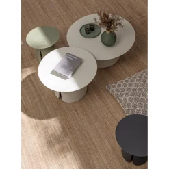 Set de 2 tables basses an aluminium Bizzotto Bryan Pélican