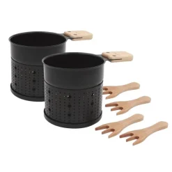 Set pour fondue au chocolat à la bougie x 2 Cookut Lumichoco - Ø 14 x H 10