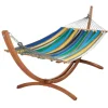 Set support et hamac EsKapade coloris multicolore Brasilia en bois et polypropylène Jobek Hamacs - 323 x 125 x 128 cm