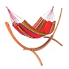 Set support et hamac Weekend coloris multicolore Ara Macao en bois et polypropylène Jobek Hamacs - 350 x 125 x 136,5 cm