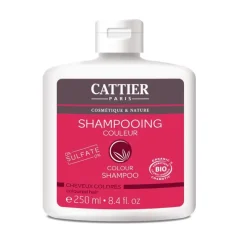 Shampoing couleur Cattier sans sulfate bio en flacon de 250 ml
