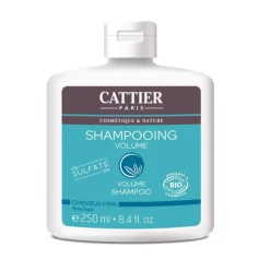 Shampoing volume Cattier sans sulfate bio en flacon de 250 ml