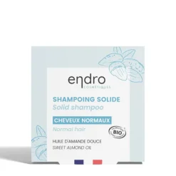 Shampooing solide bio pour cheveux normaux Endro à l’huile d’amande douce -  85 ml