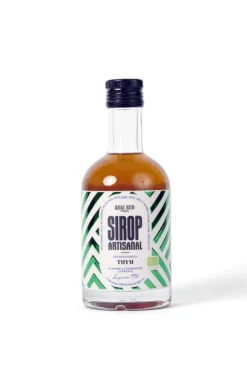 Sirop artisanal Bio au thym Quai Sud - Bouteille de 35 cl