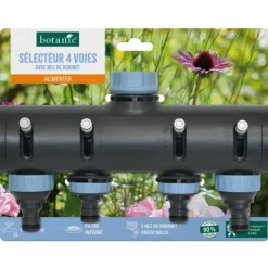 Sélecteur 4 voies avec nez de robinet botanic® - Ø 20 x 27 mm