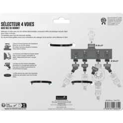 Sélecteur 4 voies avec nez de robinet botanic® - Ø 20 x 27 mm