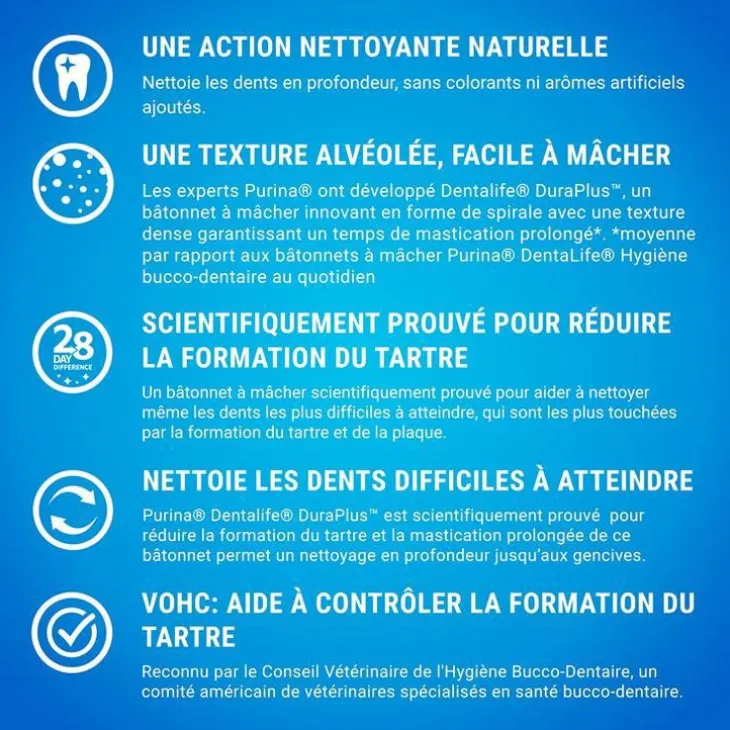 Snack à mâcher Dentalife Extra small pour très petit chien 207 g