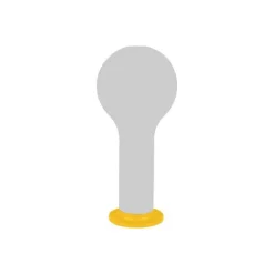 Socle aimanté en aluminium Fermob pour lampe Aplö coloris jaune miel - Ø 8 cm