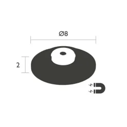 Socle aimanté en aluminium Fermob pour lampe Aplö coloris gris argile - Ø 8 cm