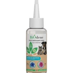 Soin nettoyant yeux pour chien et chat Biodène – 100 ml
