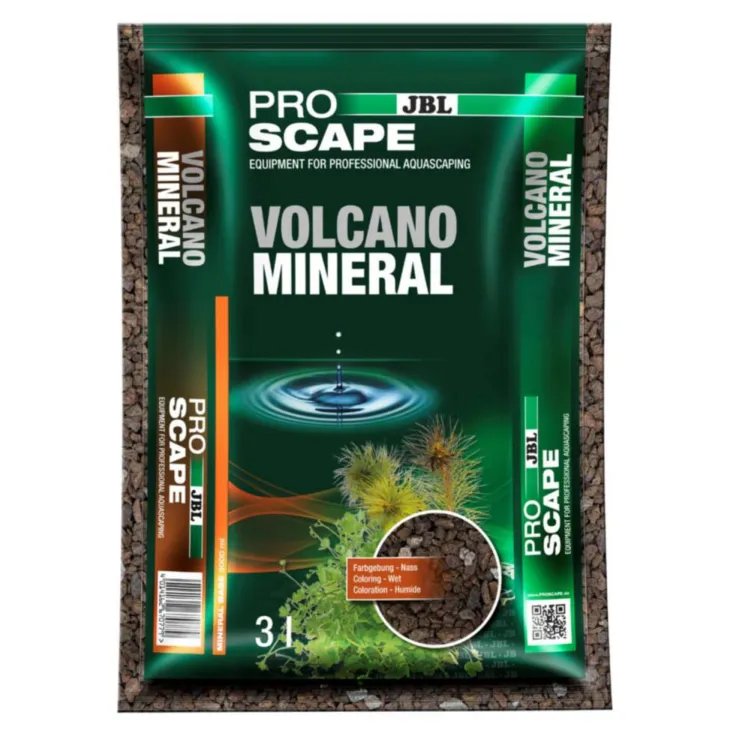 Sol de roche volcanique pour aquascaping coloris marron JBL Proscape Volcano Minéral Soil - 3 L