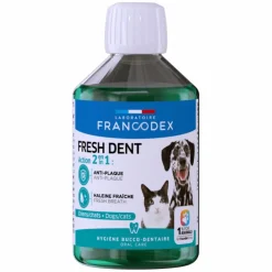 Solution dentaire rafraîchissante pour chien et chat Fresh Dent Francodex - 250 mL