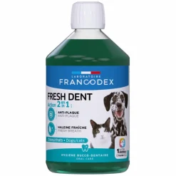 Solution dentaire rafraîchissante pour chien et chat Fresh Dent Francodex - 500 mL