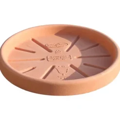 Soucoupe à bord double en plastique Terre de Sienne Euro3plast - Ø 43 cm