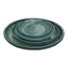 Soucoupe en grès émaillé vert Amande Decolines Littoral - Ø 36 cm