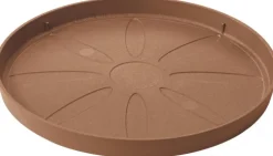 Soucoupe en plastique recyclé Deroma Origin Cotto - Ø 21 x H 1,9 cm