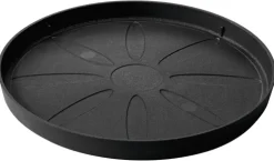 Soucoupe en plastique recyclé anthracite Deroma Origin Anthracite - Ø 21 x H 1,9 cm