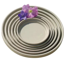 Soucoupe en terre cuite émaillée marron Châtaigne Les Poteries d’Albi - Ø 28 cm