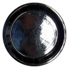 Soucoupe en terre émaillée couleur métal - Ø 14 cm