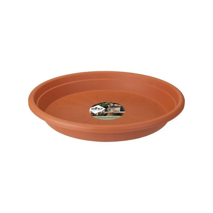 Soucoupe ronde couleur terre cuite - Ø 13x2 cm