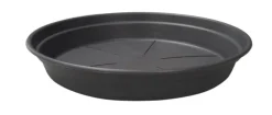 Soucoupe ronde en plastique recyclé gris ardoise Cocoripot - Ø 24 cm
