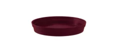 Soucoupe ronde en plastique rouge Bourgogne Eda Toscane - Ø 22,5 cm