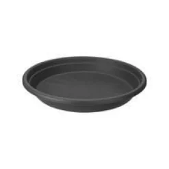 Soucoupe ronde en plastique recyclé anthracite Elho - Ø 40 cm