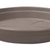 Soucoupe ronde en plastique recyclé taupe Cocoripot - Ø 15 cm